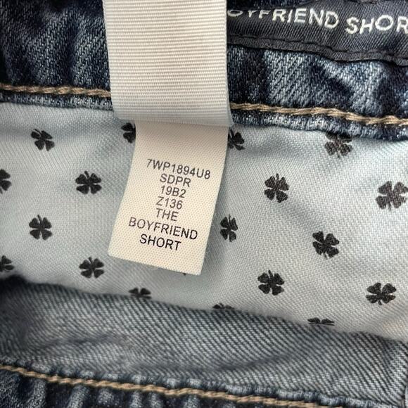 Lucky Brand Womens Jean Shorts Size 4/27 Mid Rise The Boyfriend Short Blue Denim - Picture 4 of 11